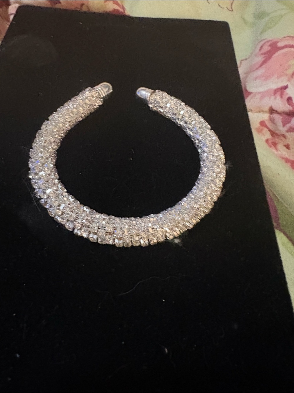 Kohl's Silver Crystal PavΓ© Open Cuff Bracelet